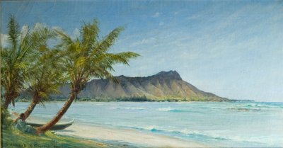 Spiaggia di Waikiki alla Luce del Sole da D. Howard Hitchcock